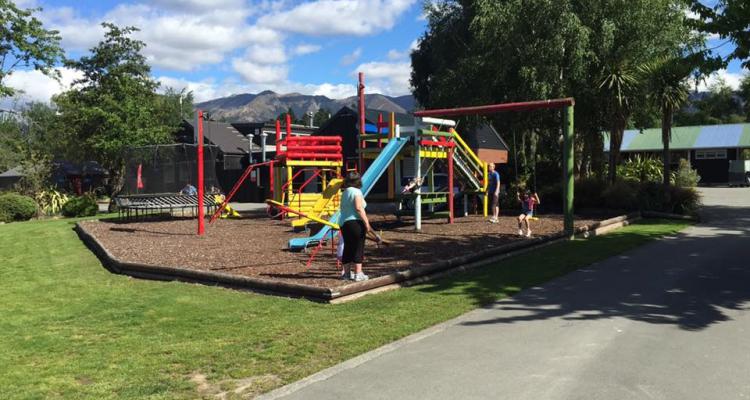 Enjoying summer in playground at Hanmer Springs TOP 10 December 2016